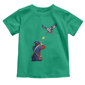 Funny Minutemen Shooting Blue and Green Hawk Football Rivalry Toddler T Shirt TS11 Irish Green Print Your Wear
