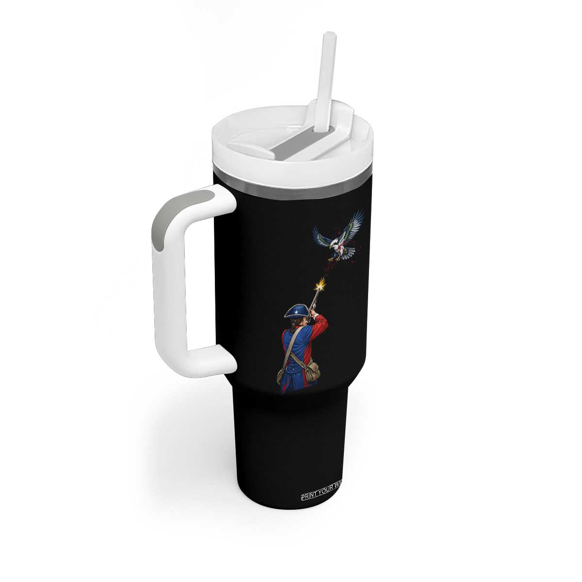Funny Minutemen Shooting Blue and Green Hawk Football Rivalry Tumbler With Handle TS11 Print Your Wear