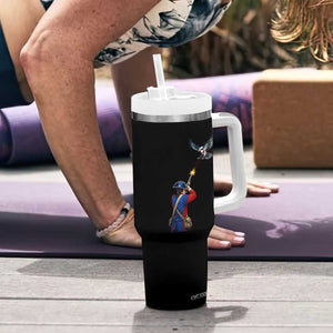 Funny Minutemen Shooting Blue and Green Hawk Football Rivalry Tumbler With Handle TS11 Print Your Wear