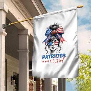 Patriots Girl Garden Flag Funny Sport Fan New England Game Day Messy Bun TS11 Print Your Wear