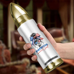 Patriots Girl Bullet Tumbler Funny Sport Fan New England Game Day Messy Bun TS11 Print Your Wear