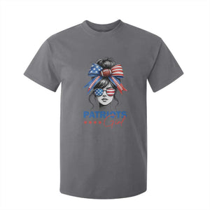 Patriots Girl T Shirt For Kid Funny Sport Fan New England Game Day Messy Bun TS11 Charcoal Print Your Wear