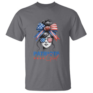 Patriots Girl T Shirt Funny Sport Fan New England Game Day Messy Bun TS11 Charcoal Print Your Wear