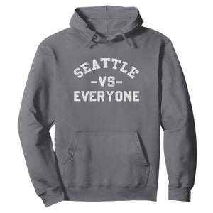 Seattle Vs Everyone Hoodie Vintage Distressed Jersey Football Game Day TS11 Charcoal Print Your Wear