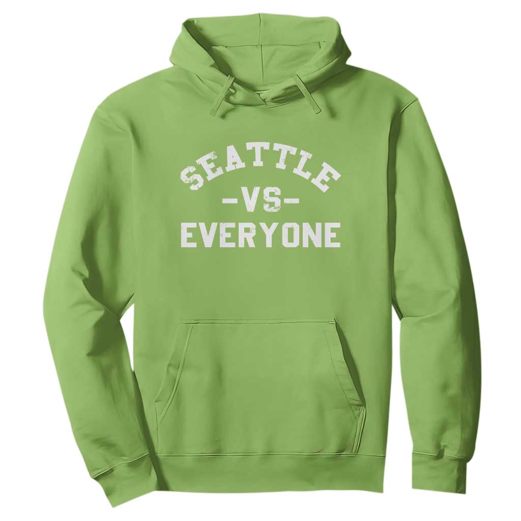 Seattle Vs Everyone Hoodie Vintage Distressed Jersey Football Game Day TS11 Lime Print Your Wear