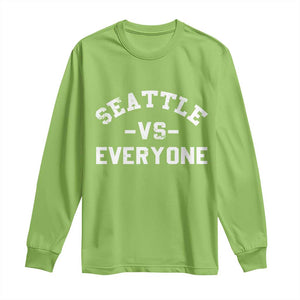 Seattle Vs Everyone Long Sleeve Shirt Vintage Distressed Jersey Football Game Day TS11 Lime Print Your Wear