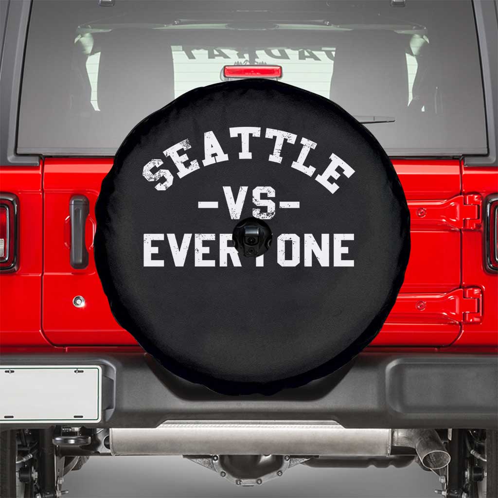 Seattle Vs Everyone Spare Tire Cover Vintage Distressed Jersey Football Game Day TS11 Black Print Your Wear