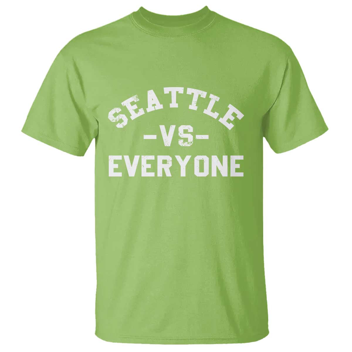 Seattle Vs Everyone T Shirt Vintage Distressed Jersey Football Game Day TS11 Lime Print Your Wear