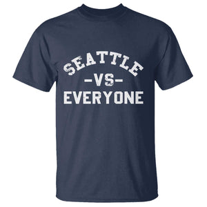 Seattle Vs Everyone T Shirt Vintage Distressed Jersey Football Game Day TS11 Navy Print Your Wear