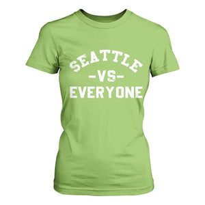 Seattle Vs Everyone T Shirt For Women Vintage Distressed Jersey Football Game Day TS11 Lime Print Your Wear