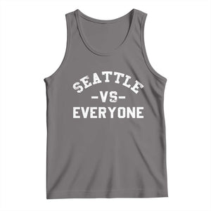 Seattle Vs Everyone Tank Top Vintage Distressed Jersey Football Game Day TS11 Deep Heather Print Your Wear