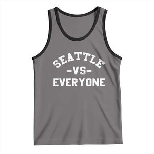 Seattle Vs Everyone Tank Top Vintage Distressed Jersey Football Game Day TS11 Deep Heather Black Print Your Wear
