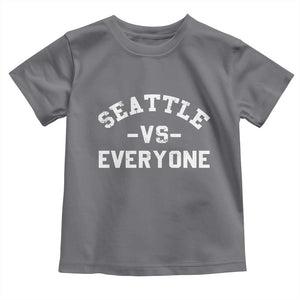 Seattle Vs Everyone Toddler T Shirt Vintage Distressed Jersey Football Game Day TS11 Charcoal Print Your Wear