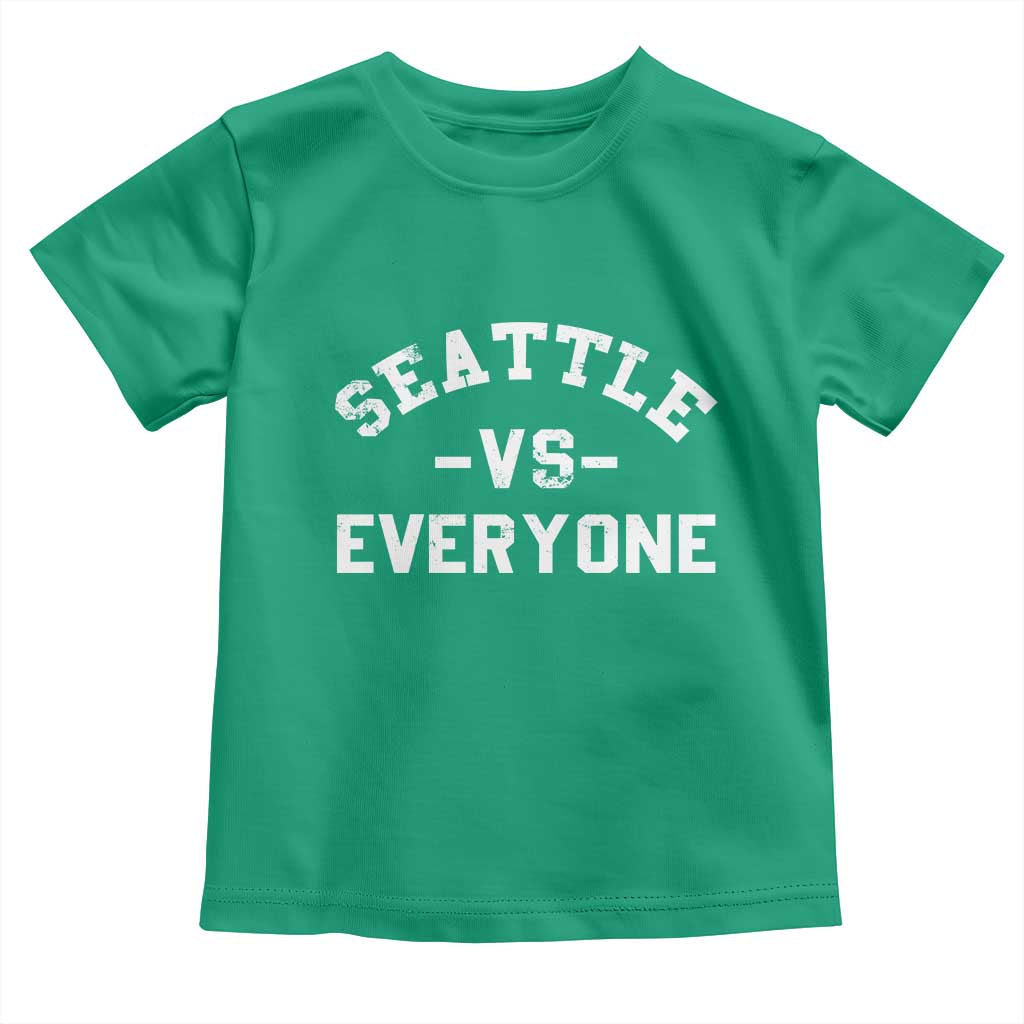 Seattle Vs Everyone Toddler T Shirt Vintage Distressed Jersey Football Game Day TS11 Irish Green Print Your Wear