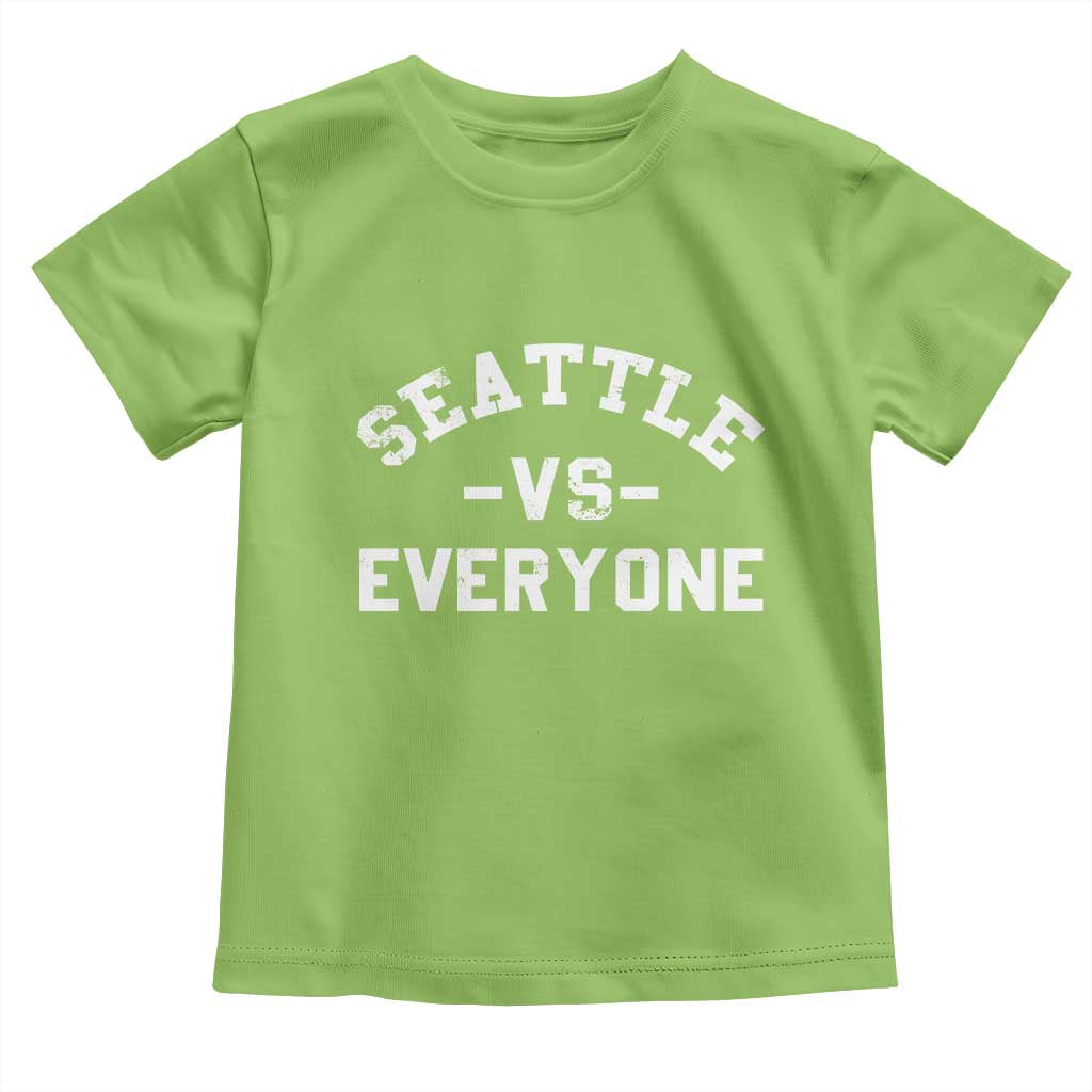 Seattle Vs Everyone Toddler T Shirt Vintage Distressed Jersey Football Game Day TS11 Lime Print Your Wear