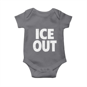 Ice Out Baby Onesie Abolish Ice Protest Statement TS11 Charcoal Print Your Wear