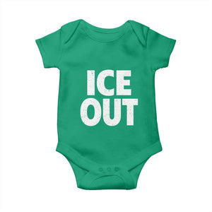 Ice Out Baby Onesie Abolish Ice Protest Statement TS11 Irish Green Print Your Wear