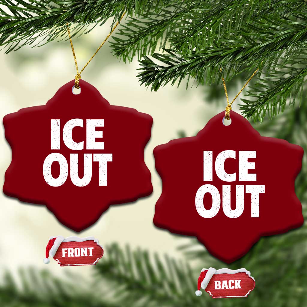 Ice Out Ceramic Ornament Abolish Ice Protest Statement TS11 Print Your Wear