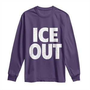 Ice Out Long Sleeve Shirt Abolish Ice Protest Statement TS11 Purple Print Your Wear