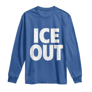 Ice Out Long Sleeve Shirt Abolish Ice Protest Statement TS11 Royal Blue Print Your Wear