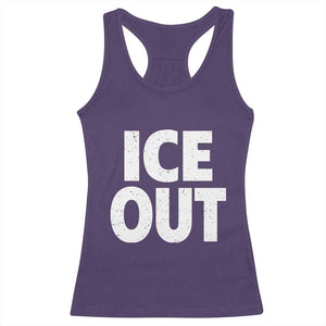 Ice Out Racerback Tank Top Abolish Ice Protest Statement TS11 Purple Print Your Wear