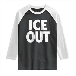 Ice Out Raglan Shirt Abolish Ice Protest Statement TS11 Black White Print Your Wear