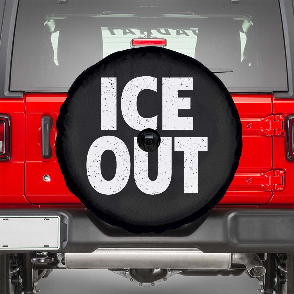 Ice Out Spare Tire Cover Abolish Ice Protest Statement TS11 Black Print Your Wear