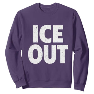 Ice Out Sweatshirt Abolish Ice Protest Statement TS11 Purple Print Your Wear