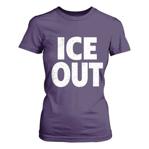 Ice Out T Shirt For Women Abolish Ice Protest Statement TS11 Purple Print Your Wear