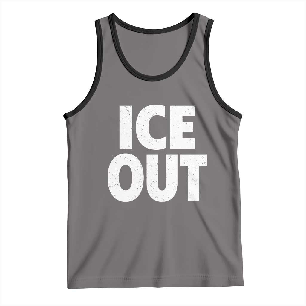 Ice Out Tank Top Abolish Ice Protest Statement TS11 Deep Heather Black Print Your Wear