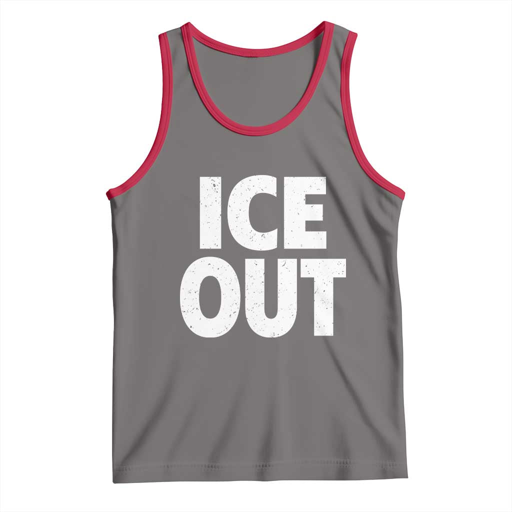Ice Out Tank Top Abolish Ice Protest Statement TS11 Deep Heather Red Print Your Wear