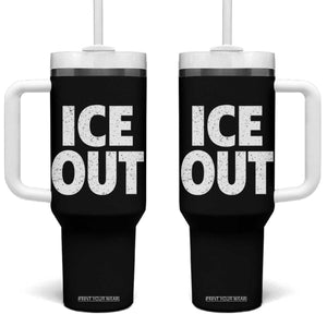 Ice Out Tumbler With Handle Abolish Ice Protest Statement TS11 One Size: 40 oz Black Print Your Wear