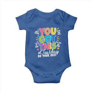 Funny Test Day You Got This Do Your Best Baby Onesie Colorful Flowers TS11 Royal Blue Print Your Wear