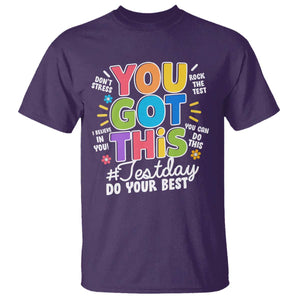 Funny Test Day You Got This Do Your Best T Shirt Colorful Flowers TS11 Purple Print Your Wear