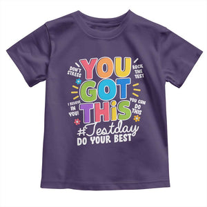Funny Test Day You Got This Do Your Best Toddler T Shirt Colorful Flowers TS11 Purple Print Your Wear