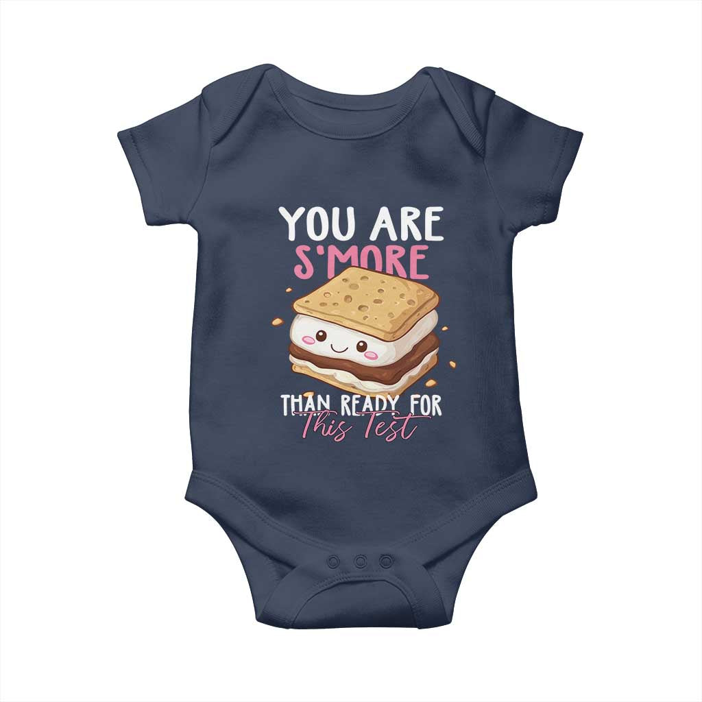 Funny You Are S'more Than Ready For This Test Baby Onesie Test Day Teacher TS11 Navy Print Your Wear