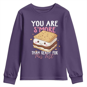 Funny You Are S'more Than Ready For This Test Youth Sweatshirt Test Day Teacher TS11 Purple Print Your Wear