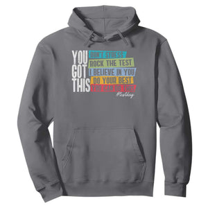 Funny Test Day You Got This Hoodie Don't Stress Rock The Test Teacher Testing Day TS11 Charcoal Print Your Wear