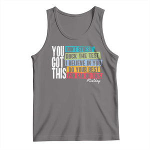 Funny Test Day You Got This Tank Top Don't Stress Rock The Test Teacher Testing Day TS11 Deep Heather Print Your Wear