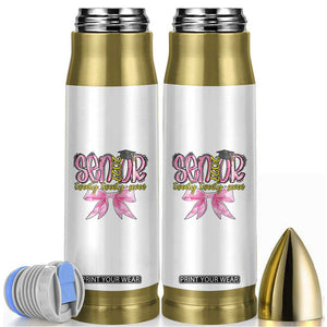 Funny Senior EST 2027 Graduation Bullet Tumbler Twenty Twenty Seven Pink Bow TS11 White Print Your Wear