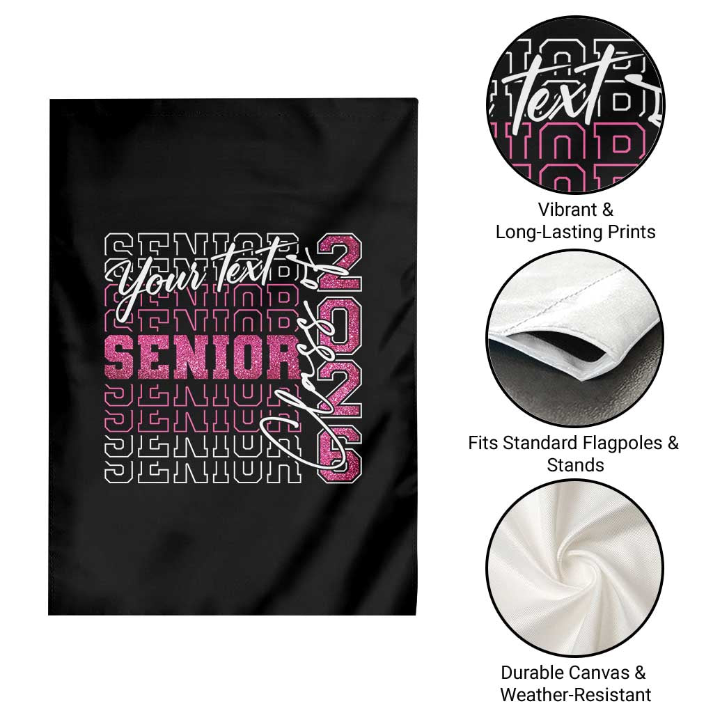 Personalized Senior 2026 Garden Flag Custom Text Class Of 2026 Graduation Glitter Print TS11 Print Your Wear