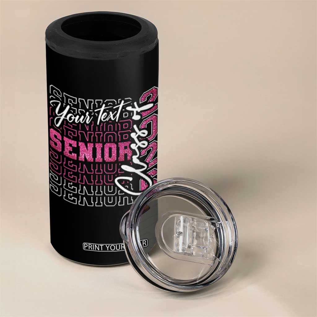 Personalized Senior 2026 4 in 1 Can Cooler Tumbler Custom Text Class Of 2026 Graduation Glitter Print TS11 Print Your Wear