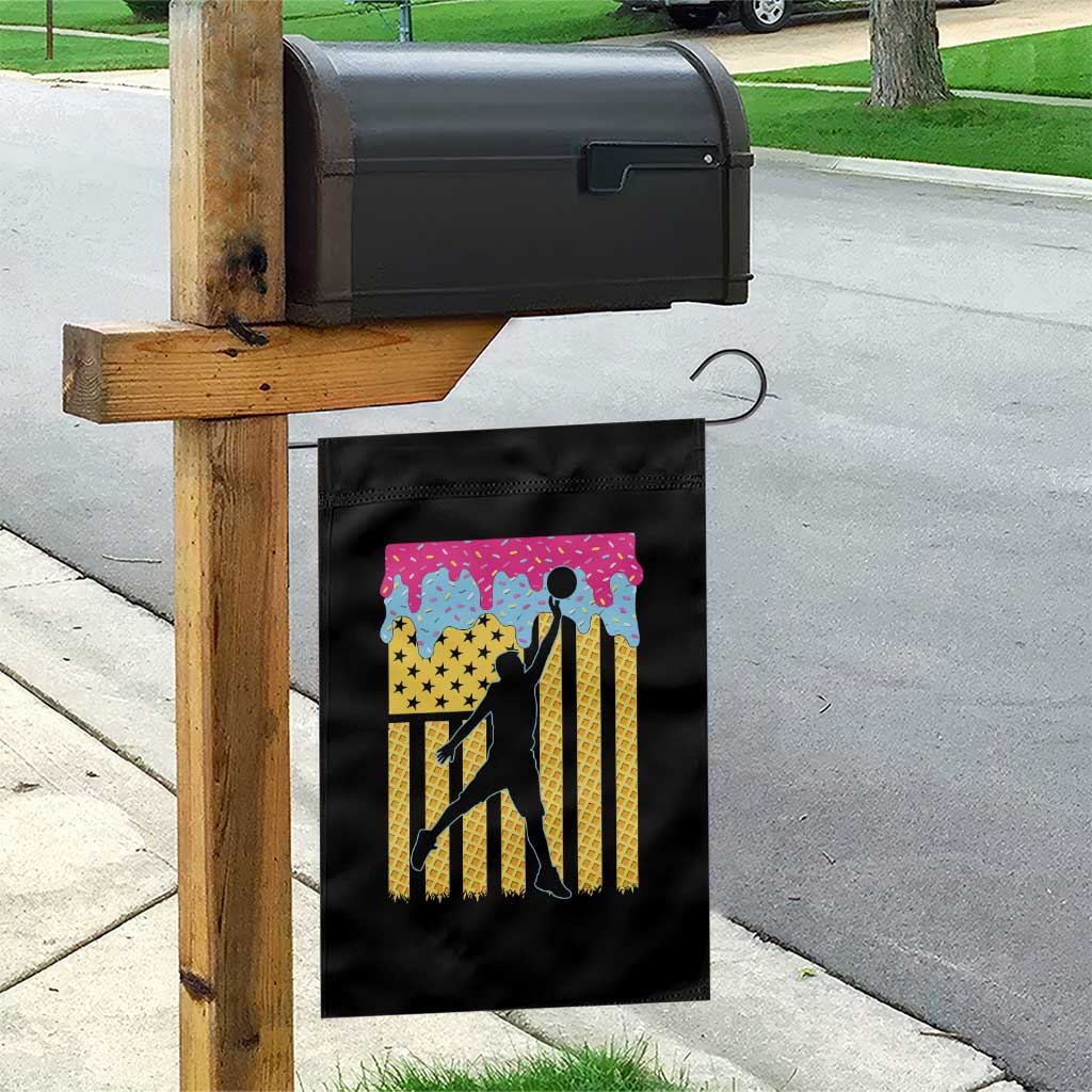 Basketball Ice Cream Drip American Flag Youth Players Garden Flag TS11 Print Your Wear