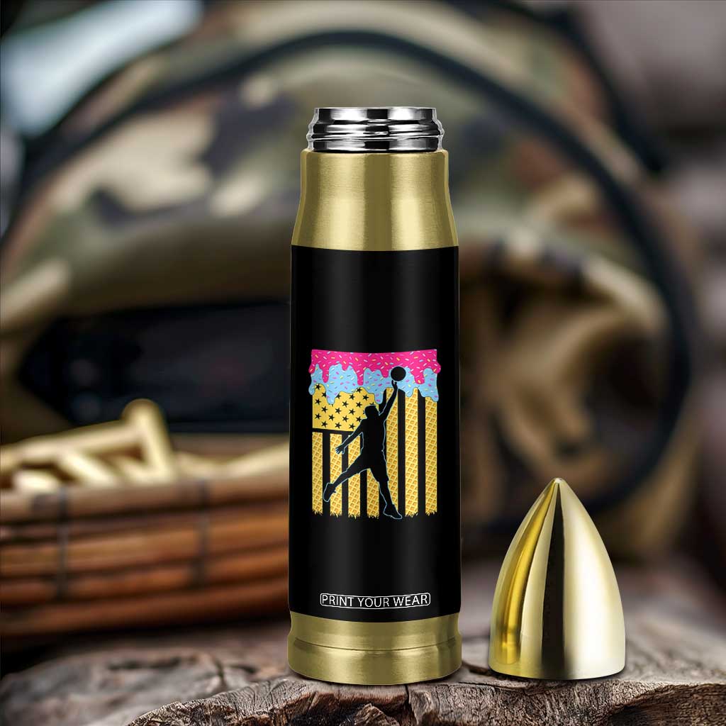 Basketball Ice Cream Drip American Flag Youth Players Bullet Tumbler TS11 Print Your Wear