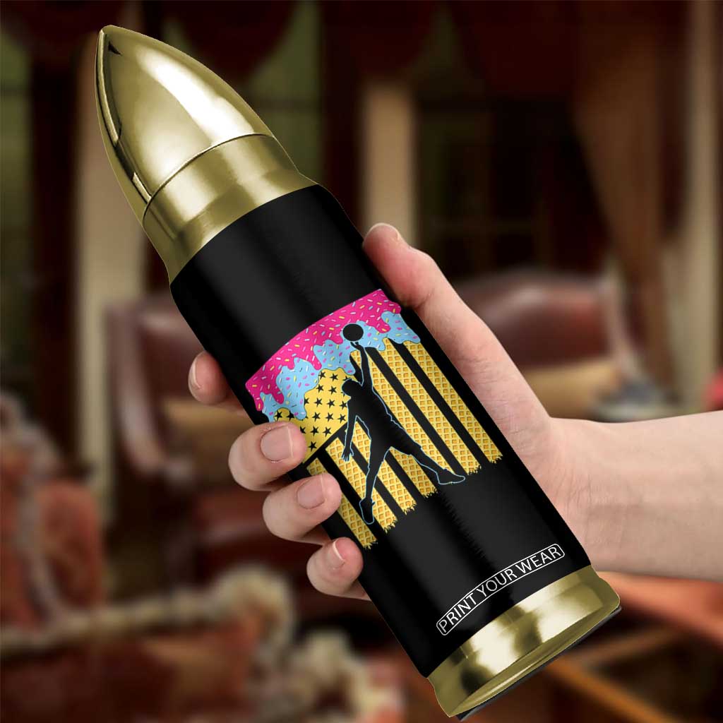Basketball Ice Cream Drip American Flag Youth Players Bullet Tumbler TS11 Print Your Wear
