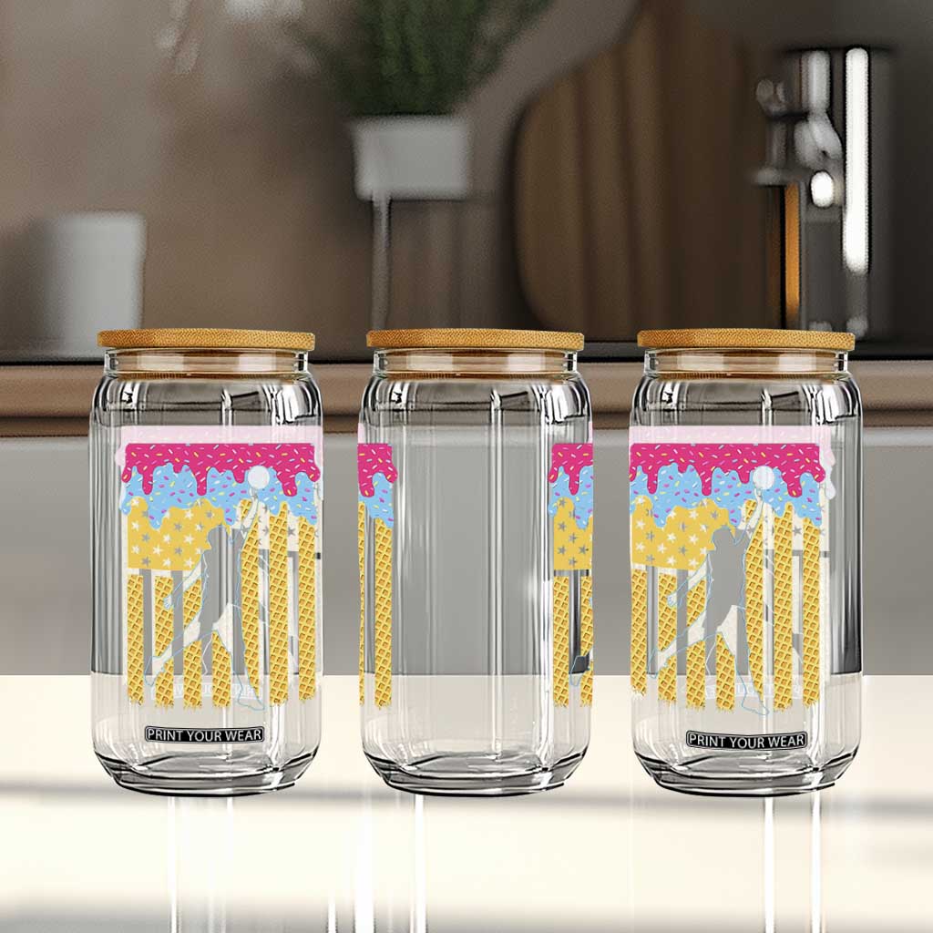 Basketball Ice Cream Drip American Flag Youth Players Glass Can TS11 Print Your Wear