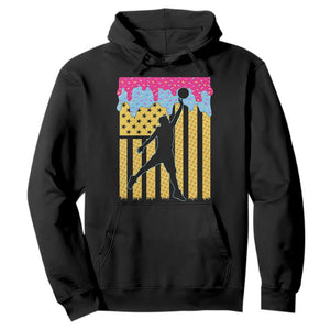 Basketball Ice Cream Drip American Flag Youth Players Hoodie TS11 Black Print Your Wear