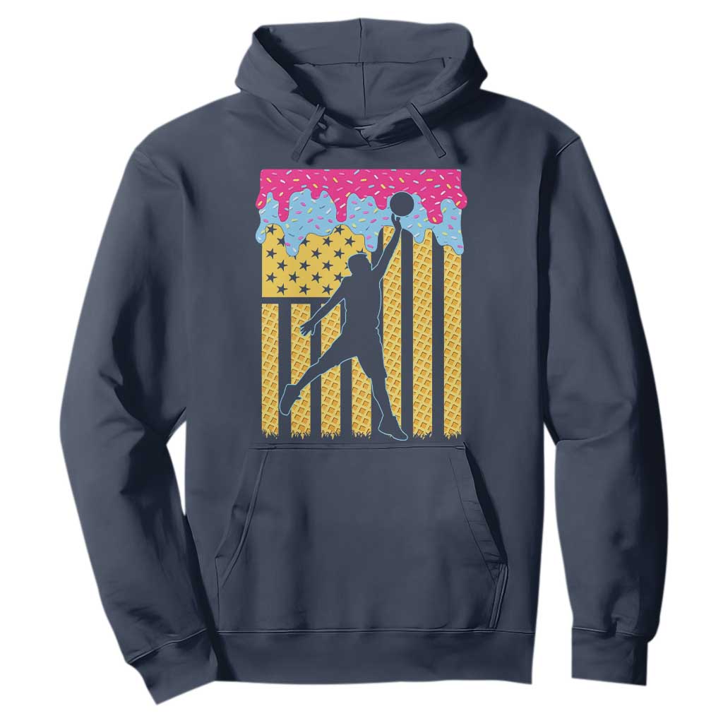 Basketball Ice Cream Drip American Flag Youth Players Hoodie TS11 Navy Print Your Wear