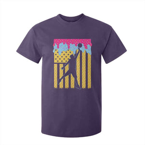 Basketball Ice Cream Drip American Flag Youth Players T Shirt For Kid TS11 Purple Print Your Wear