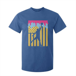 Basketball Ice Cream Drip American Flag Youth Players T Shirt For Kid TS11 Royal Blue Print Your Wear